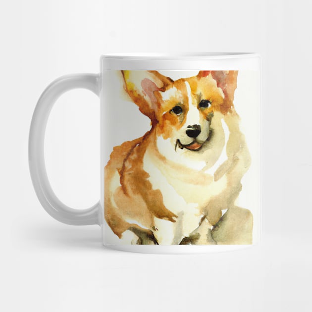 Pembroke Welsh Corgi Watercolor - Gift For Dog Lovers by Edd Paint Something